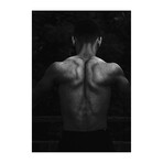 Erotica Back Muscles Glass Wall Art (25.6"H x 17.7"W)