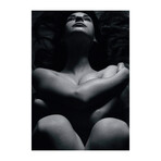 Erotica Self Hug Glass Wall Art (25.6"H x 17.7"W)