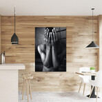 Erotica Face Cover Glass Wall Art (25.6"H x 17.7"W)