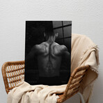 Erotica Back Muscles Glass Wall Art (25.6"H x 17.7"W)