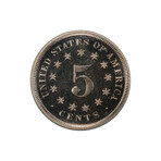 1869 Shield Nickel // PCGS & CAC Certified Proof 66 Cameo // Wood Presentation Box