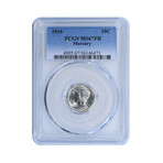 1916 Mercury Dime // PCGS Certified MS67 FB // Deluxe Collector's Pouch