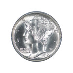 1916 Mercury Dime // PCGS Certified MS67 FB // Deluxe Collector's Pouch