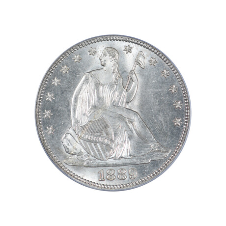 1889 Seated Liberty Half Dollar // PCGS Certified MS66 // Wood Presentation Box