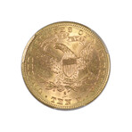 1885-S $10 Gold Liberty Eagle // PCGS Certified MS62 // Wood Presentation Box