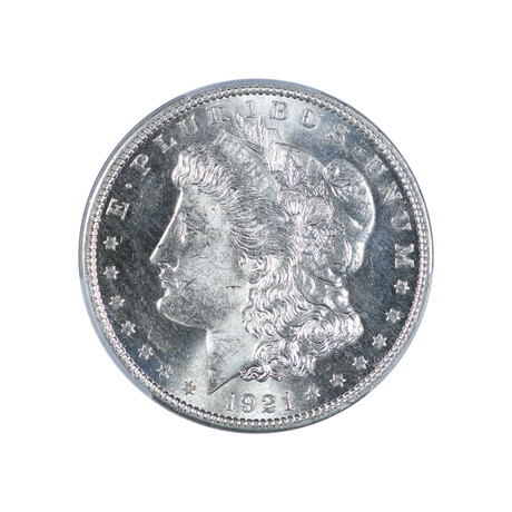 1921 Morgan Silver Dollar // PCGS Certified MS64 // Deluxe Collector's Pouch