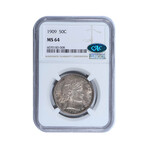 1909 Barber Silver Half Dollar // NGC & CAC Certified MS64 // Deluxe Collector's Pouch
