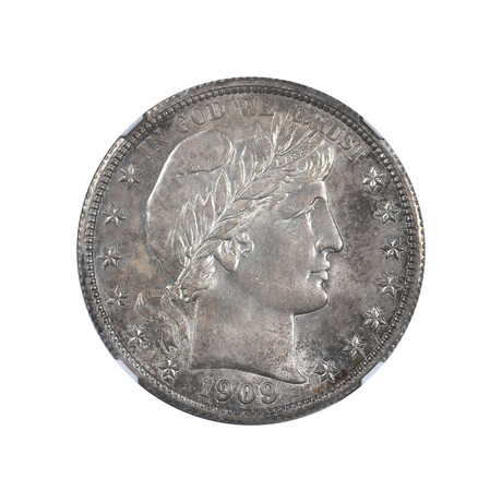 1909 Barber Silver Half Dollar // NGC & CAC Certified MS64 // Deluxe Collector's Pouch