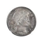 1909 Barber Silver Half Dollar // NGC & CAC Certified MS64 // Deluxe Collector's Pouch