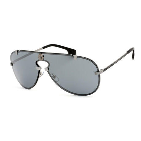 Versace Unisex 0VE2243 Sunglasses // Gunmetal + Gray Mirror Black