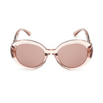 Versace Women's VE4414F Sunglasses // Transparent Pink + Light Brown