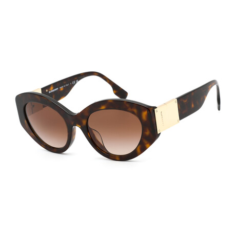 Burberry Women's 0BE4361F Sunglasses // Dark Havana + Brown Gradient