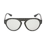 Versace Unisex 0VE4420 Sunglasses // Black + Light Gray Monogram Silver