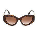 Burberry Women's 0BE4361F Sunglasses // Dark Havana + Brown Gradient