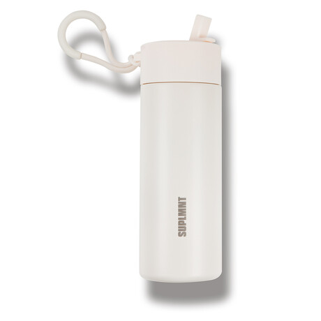 SUPLMNT // Off White + Straw Lid