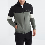 Print Detail Tracksuit // 2-Piece Set // Green Almond (S)