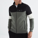 Print Detail Tracksuit // 2-Piece Set // Green Almond (S)