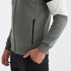 Print Detail Tracksuit // 2-Piece Set // Green Almond (S)