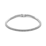 18K White Gold Diamond Tennis Bracelet I // 7.25" // New