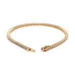 18K Yellow Gold Diamond Tennis Bracelet // 7.25" // New