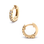 Fine Jewelry // 18K Yellow Gold Diamond Earrings I // New