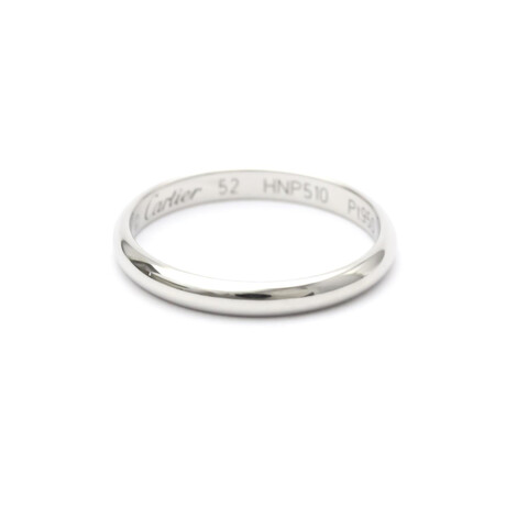 Cartier // Platinum 1895 Wedding Ring // Ring Size: 6 // Store Display