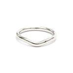 Tiffany & Co. // Platinum Curved Band Ring // Ring Size: 5.5 // Store Display