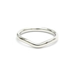 Tiffany & Co. // Platinum Curved Band Ring // Ring Size: 5.5 // Store Display