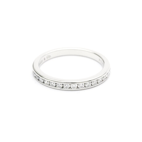 Tiffany & Co. // Platinum + Diamond Channel Setting Half Eternity Ring // Ring Size: 6 // Store Display