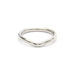 Tiffany & Co. // 18k White Gold + Diamond Curved Band Ring // Ring Size: 5.5 // Pre-Owned