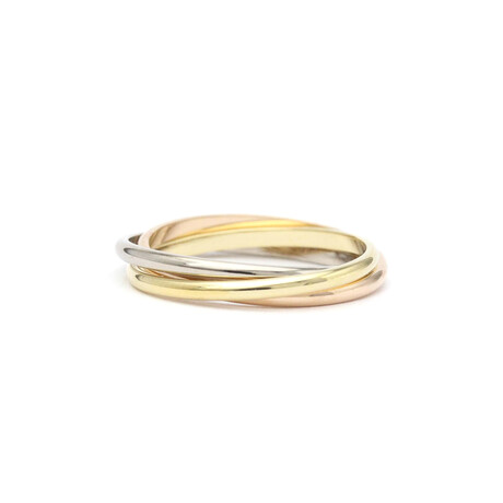 Cartier // 18k Rose Gold + 18k White Gold + 18k Yellow Gold Trinity Ring // Ring Size: 5.25 // Pre-Owned