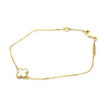 Van Cleef & Arpels // 18k Yellow Gold Sweet Alhambra Shell Bracelet // 6.1"-6.69" // Store Display