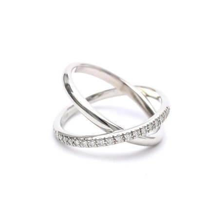 Mikimoto // 18k White Gold + Diamond Ring // Ring Size: 7.5 // Store Display