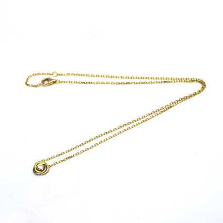 Cartier // 18k Rose Gold + 18k White Gold + 18k Yellow Gold Trinity De Cartier Diamond Necklace // 14.96"-16.14" // Store Display