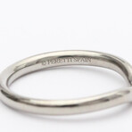 Tiffany & Co. // 18k White Gold + Diamond Curved Band Ring // Ring Size: 5.5 // Pre-Owned