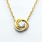Cartier // 18k Rose Gold + 18k White Gold + 18k Yellow Gold Trinity De Cartier Diamond Necklace // 14.96"-16.14" // Store Display