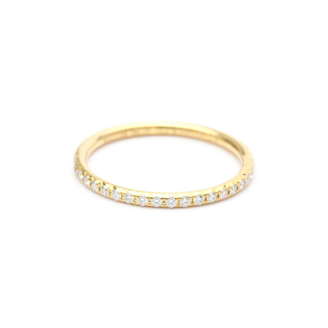Tiffany & Co. // 18k Yellow Gold Metro Full Diamond Ring // Ring Size: 5 // Store Display