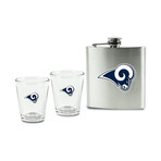 NFL Flask & Shot Glass Set // Los Angeles Rams