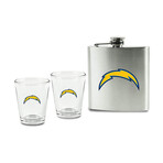 NFL Flask & Shot Glass Set // Los Angeles Chargers