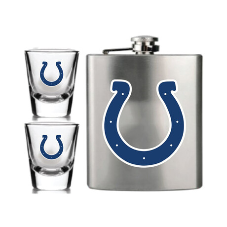 NFL Flask & Shot Glass Set // Indianapolis Colts