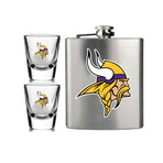 NFL Flask & Shot Glass Set // Minnesota Vikings