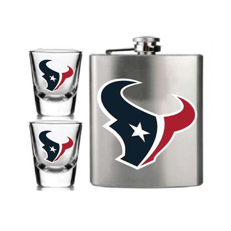 NFL Flask & Shot Glass Set // Houston Texans