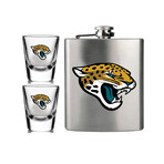 NFL Flask & Shot Glass Set // Jacksonville Jaguars