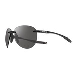 Men's Descend Rimless Aviator Sunglasses // Black + Graphite // Store Display