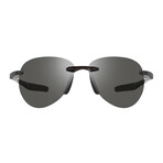 Men's Descend Rimless Aviator Sunglasses // Black + Graphite // Store Display