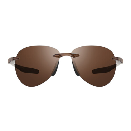 Men's Descend Rimless Aviator Sunglasses // Crystal Brown + Terra // Store Display
