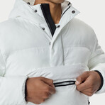 The Very Warm // Unisex Quilted Pullover // Off White (XS)