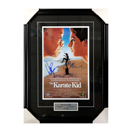 Karate Kid // Cast-Signed + Framed Poster // Ralph Macchio, William Zabka, Martin Kove