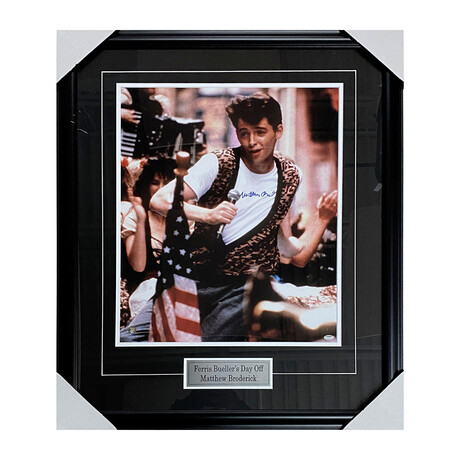 Matthew Broderick // Ferris Bueller // Framed + Autographed 16X20 Photo