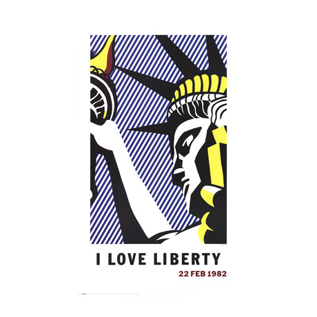 Roy Lichtenstein // I Love Liberty // 1982 Offset Lithograph